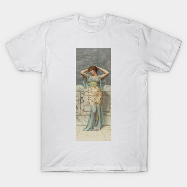 Beauty In A Marble Room by John William Godward T-Shirt by Classic Art Stall
